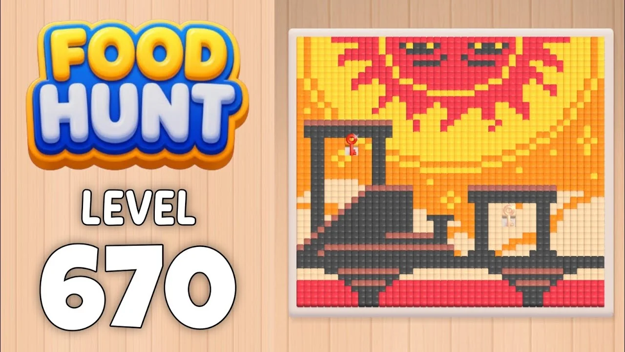 Food Hunt Level 670 board layout