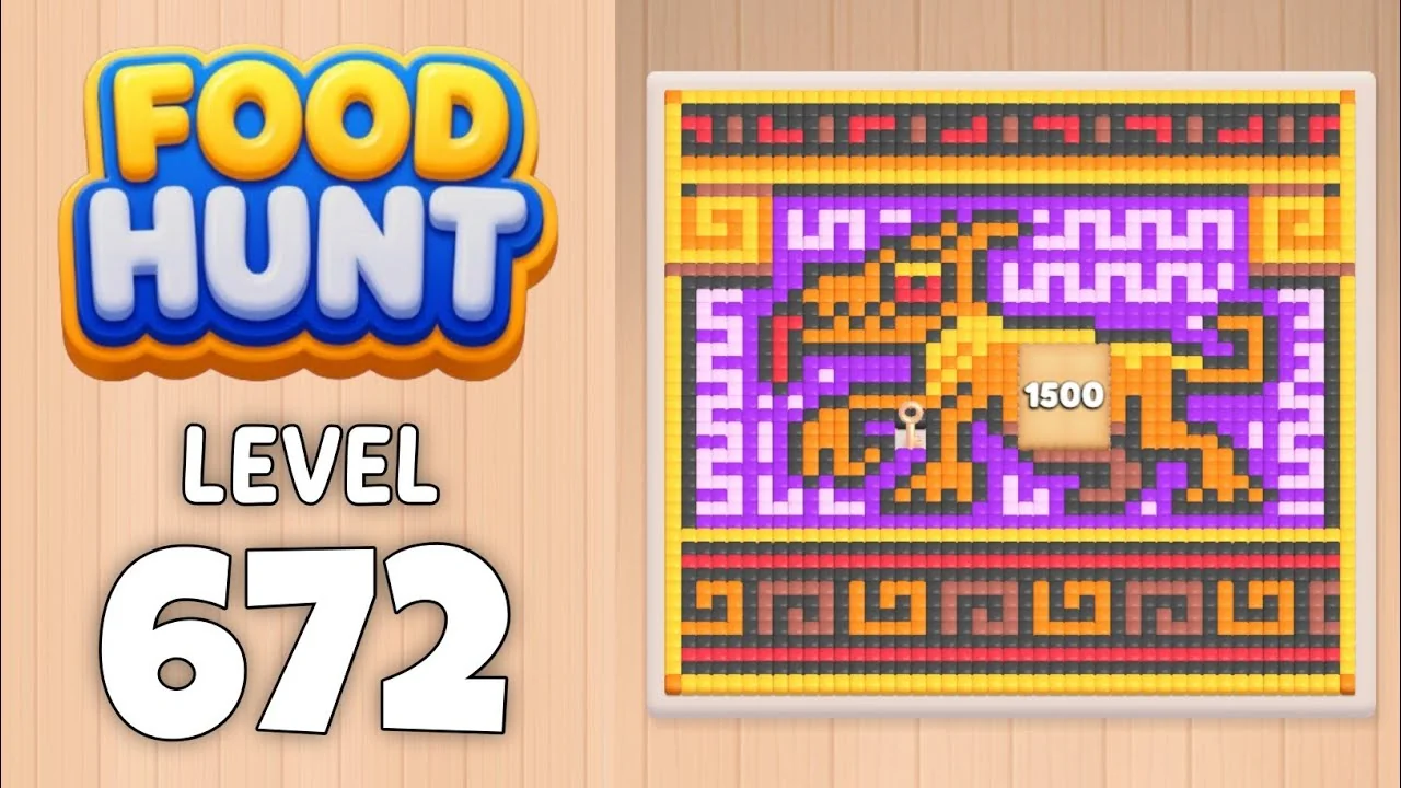Food Hunt Level 672 board layout