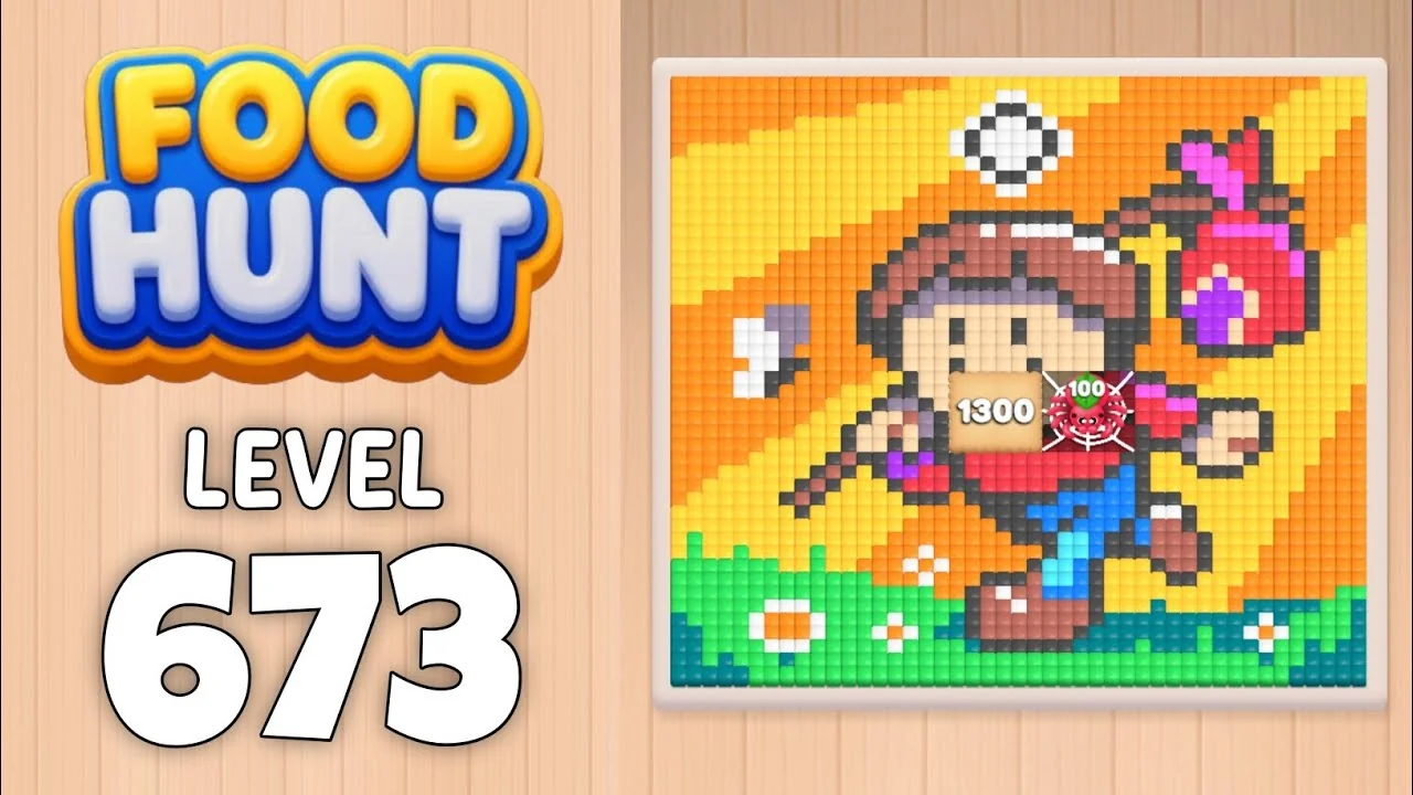 Food Hunt Level 673 board layout