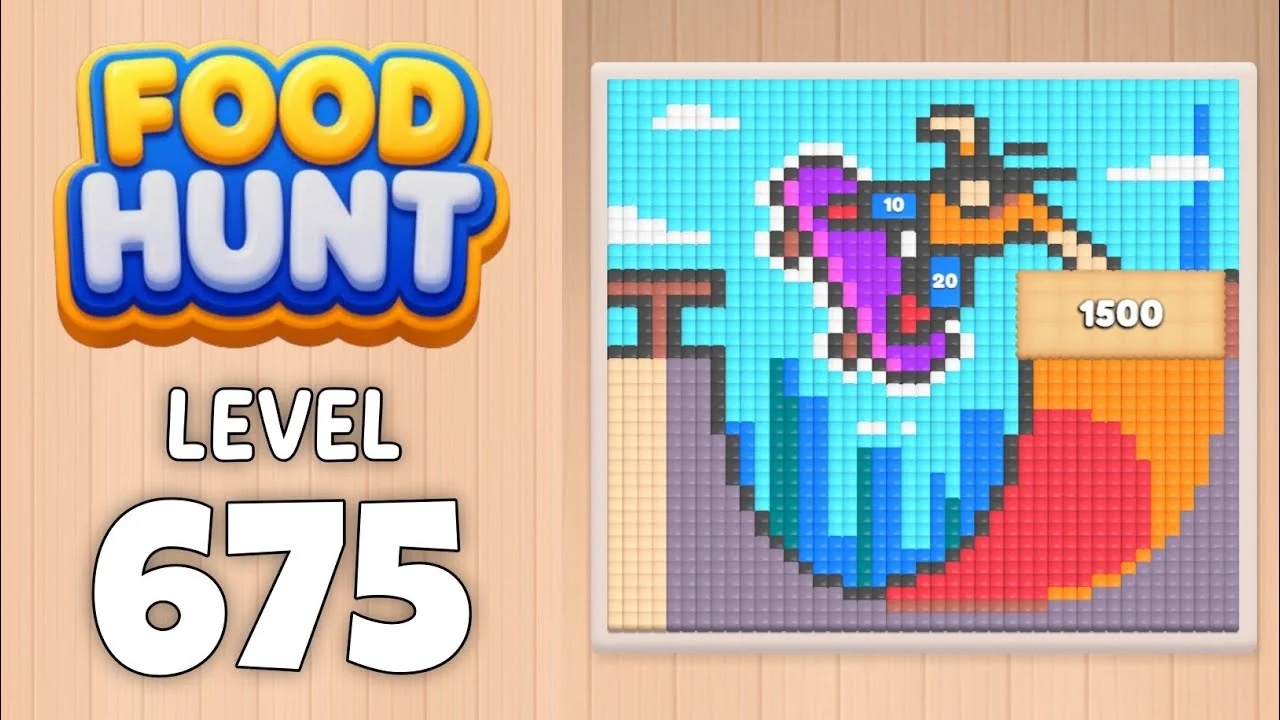 Food Hunt Level 675 board layout