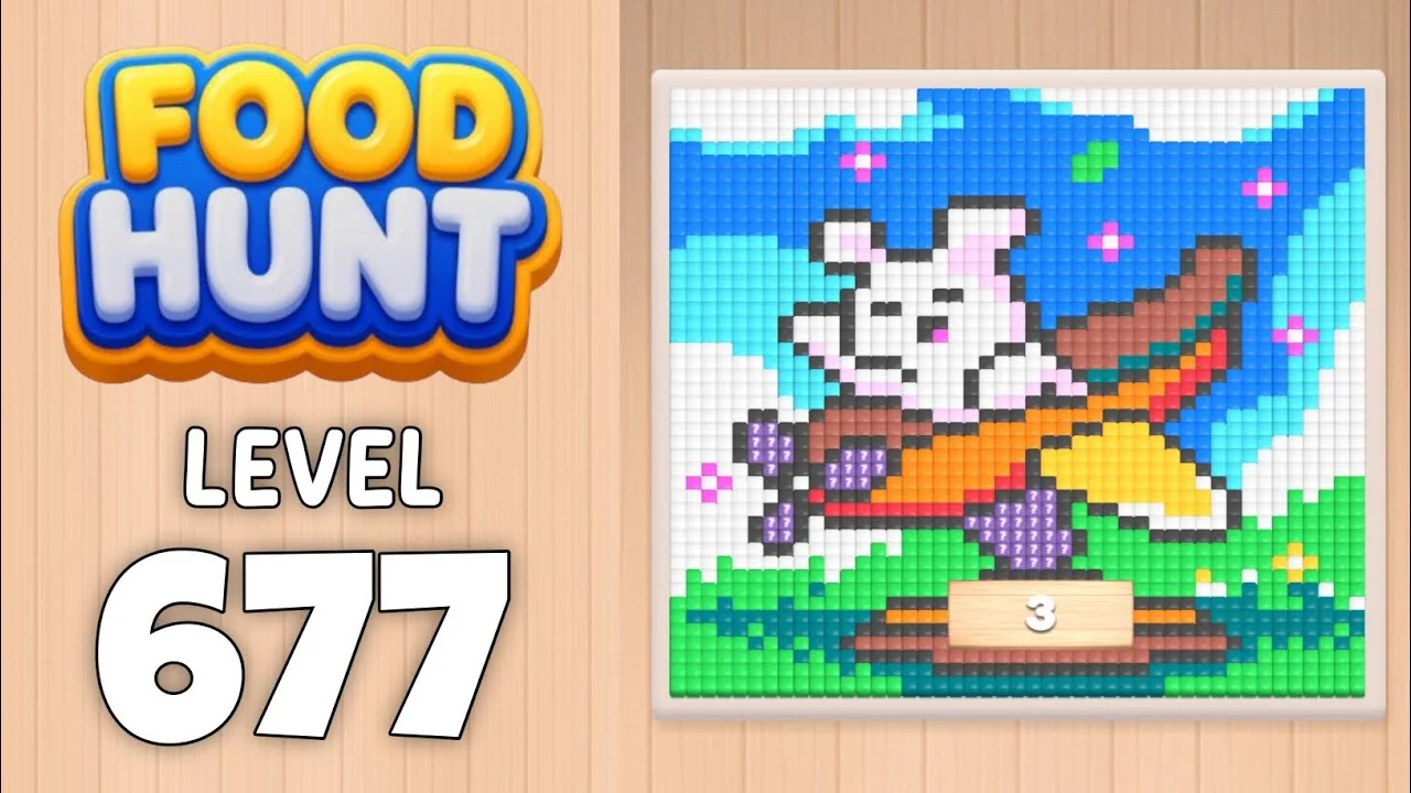 Food Hunt Level 677 board layout