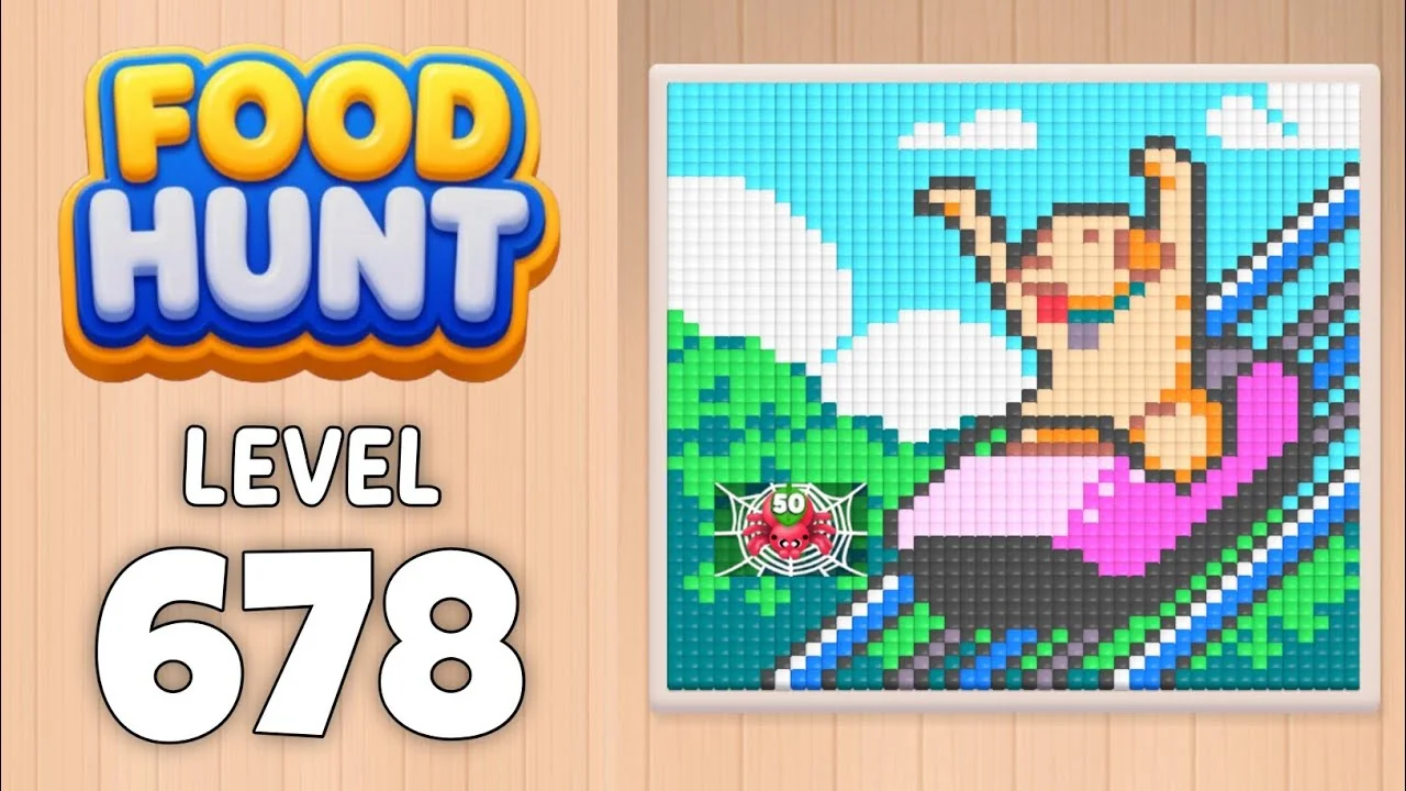 Food Hunt Level 678 board layout