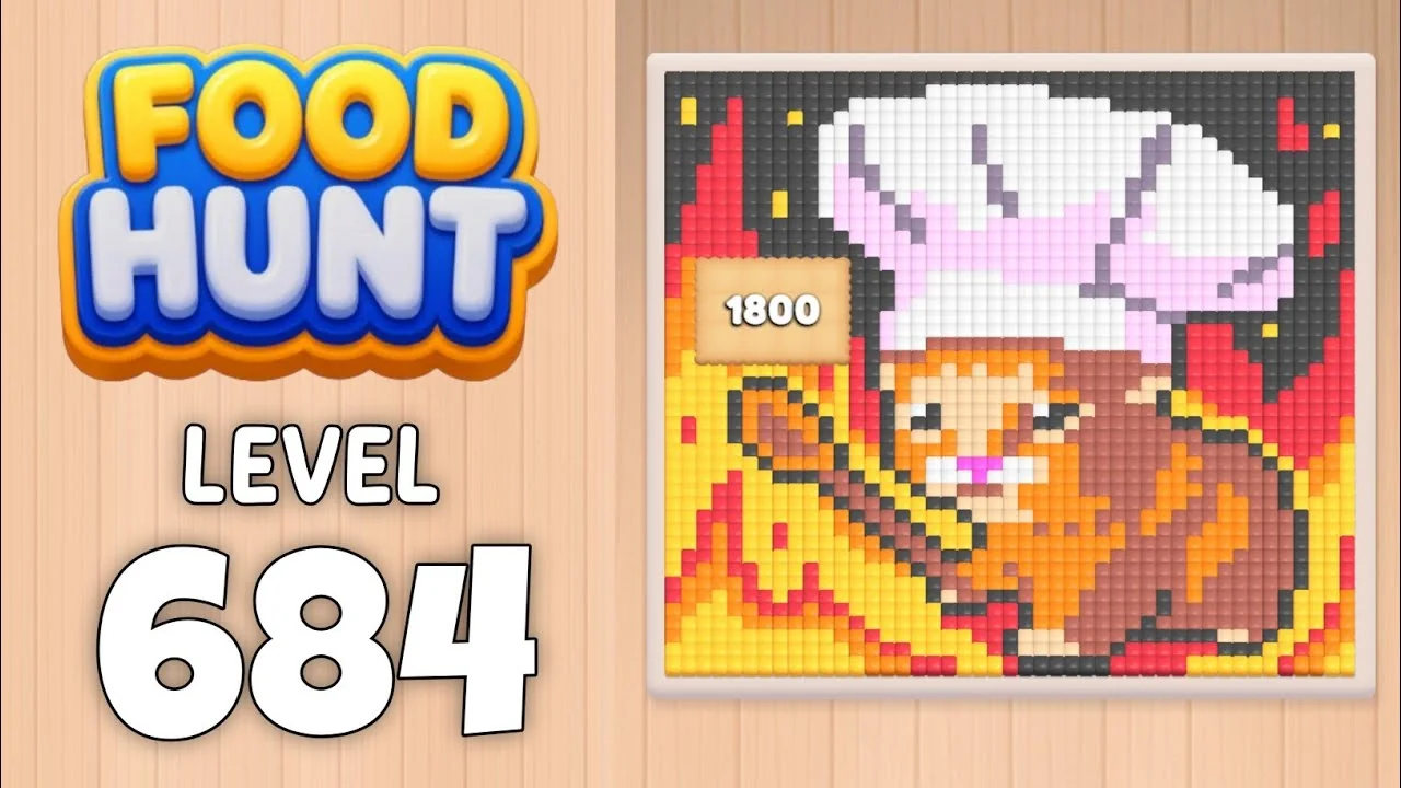 Food Hunt Level 684 board layout