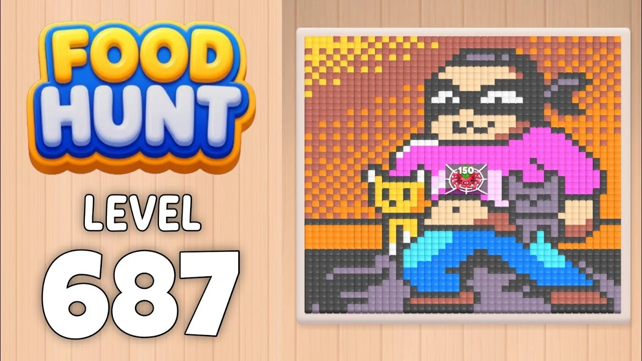 Food Hunt Level 687 board layout