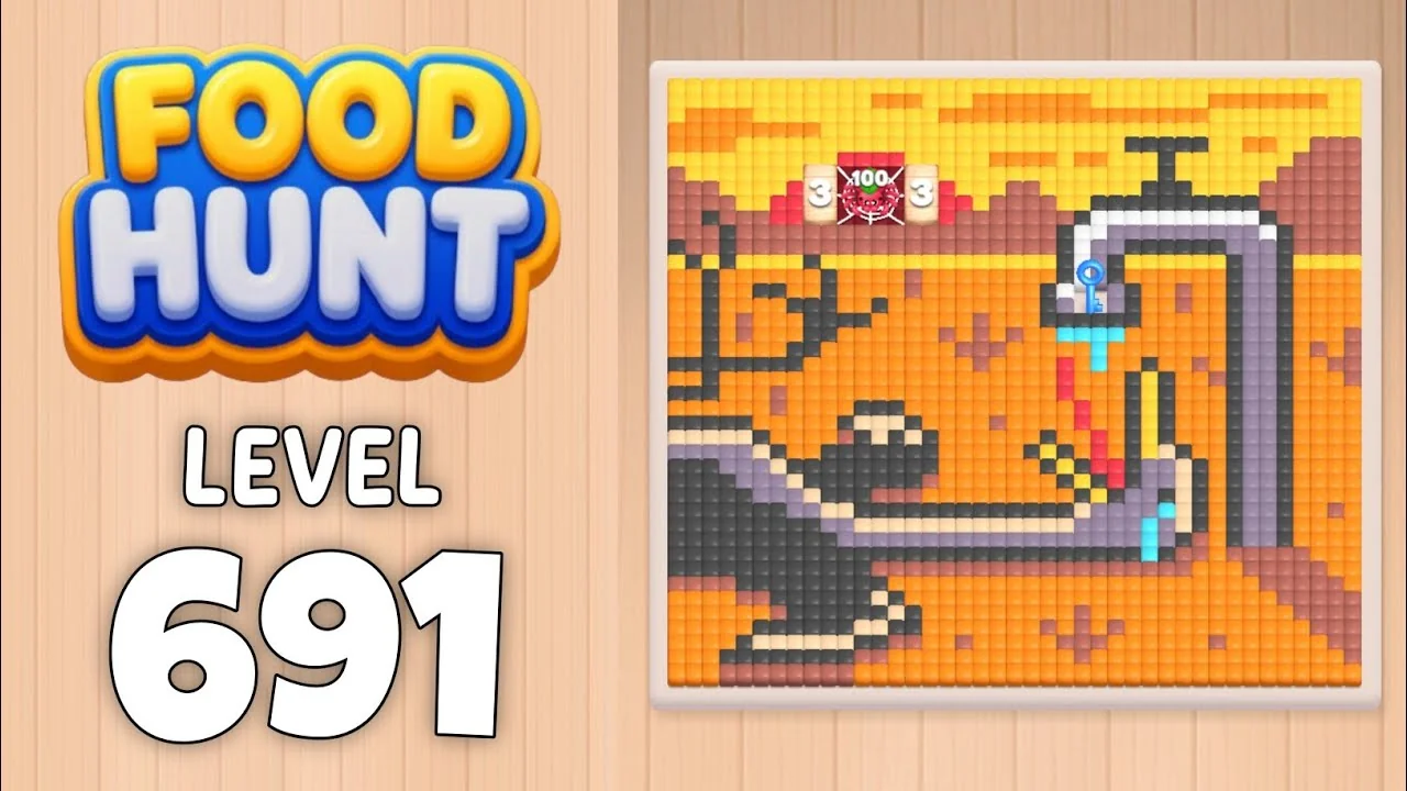 Food Hunt Level 691 board layout