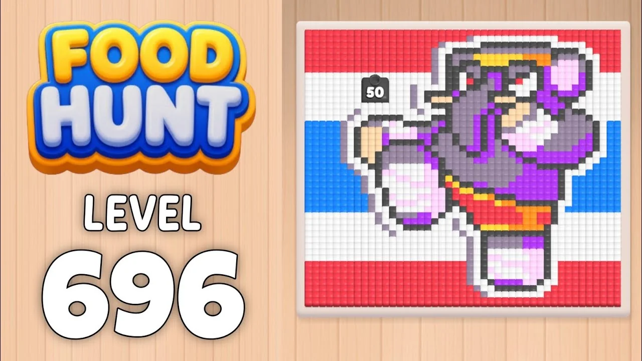 Food Hunt Level 696 board layout