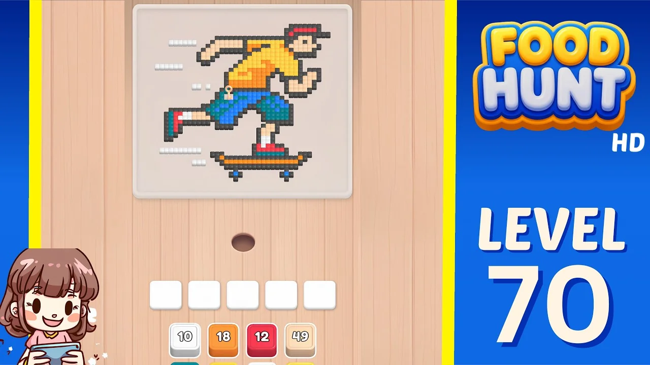 Food Hunt Level 70 board layout