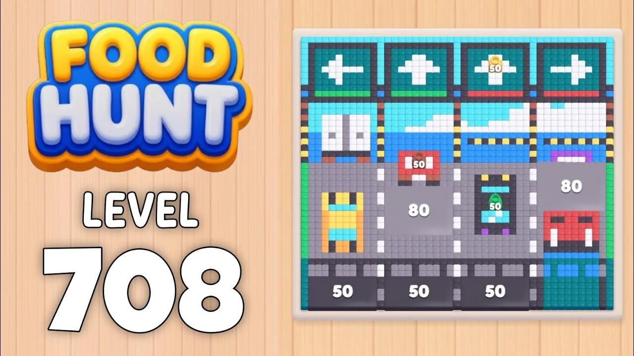 Food Hunt Level 708 board layout