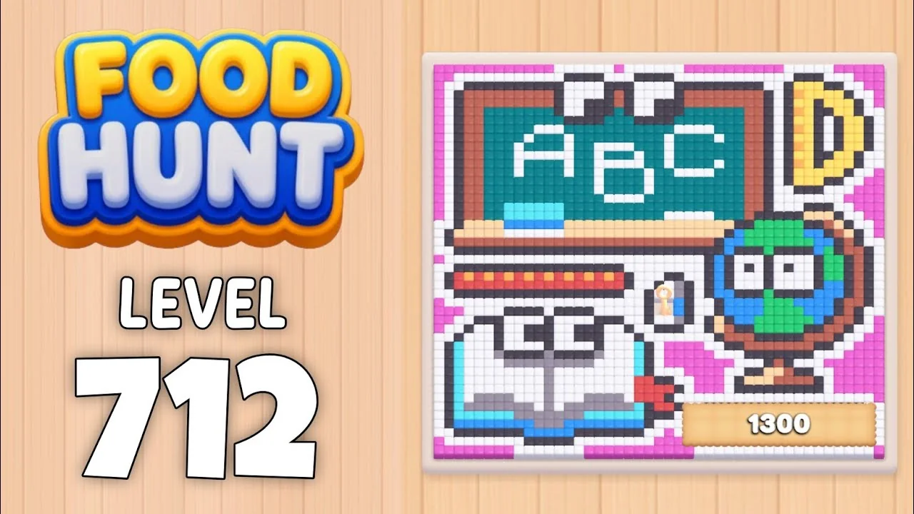 Food Hunt Level 712 board layout