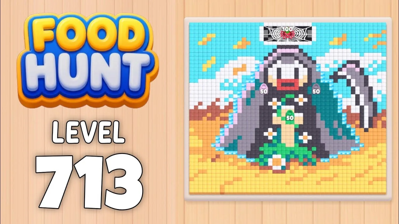 Food Hunt Level 713 board layout