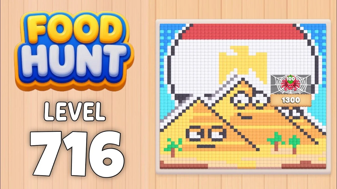 Food Hunt Level 716 board layout