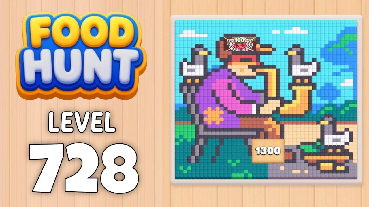 Food Hunt Level 728 board layout