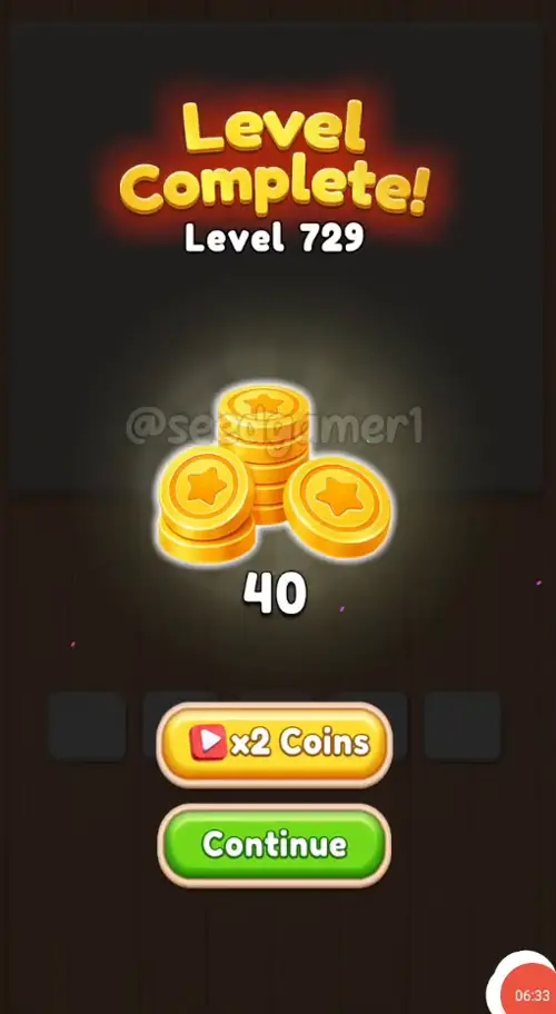 Level Complete — 40 coins