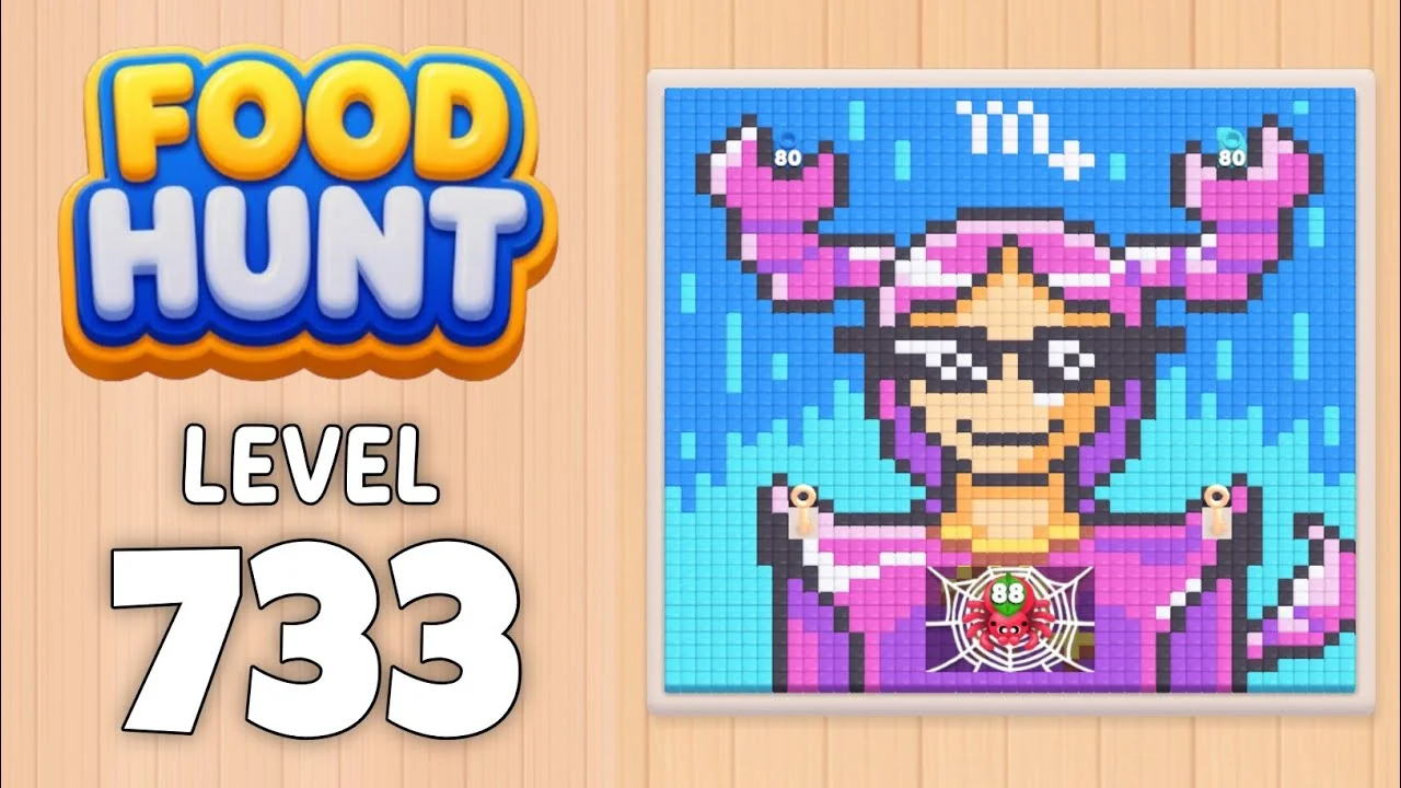 Food Hunt Level 733 board layout