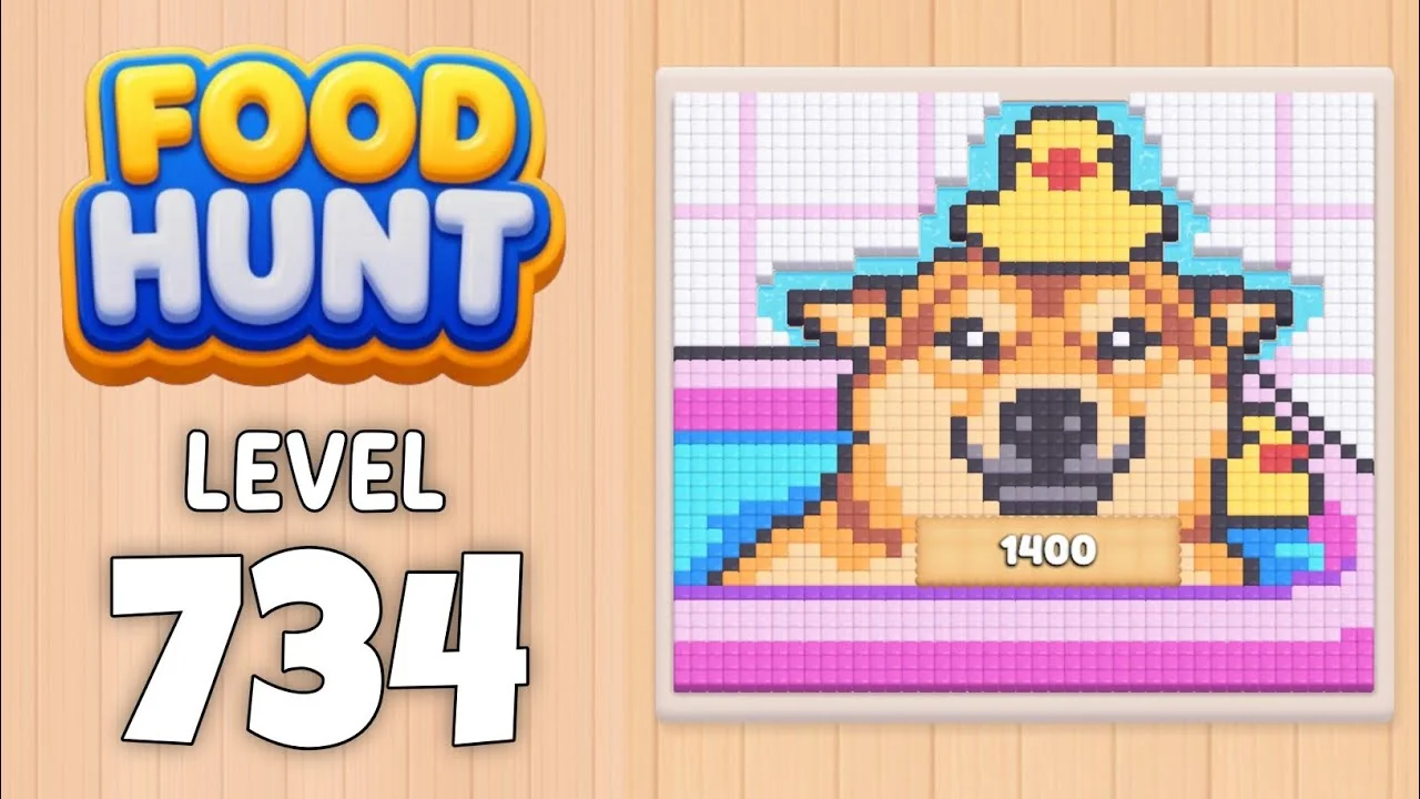 Food Hunt Level 734 board layout