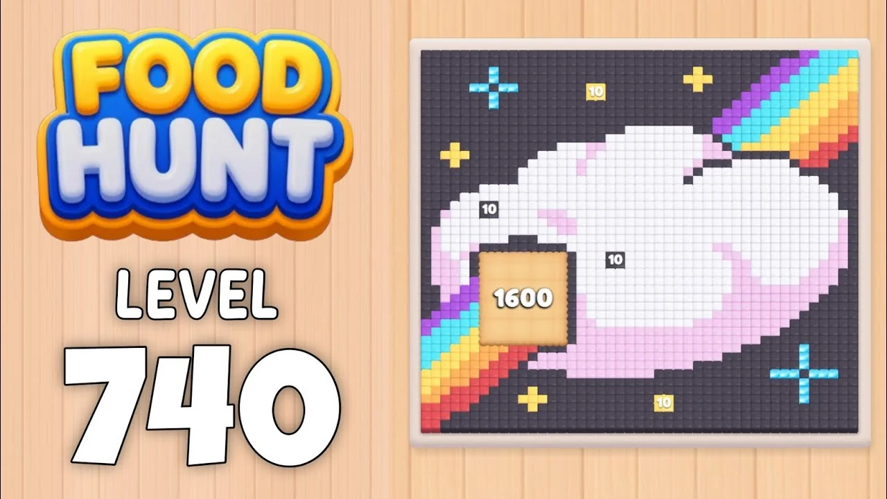 Food Hunt Level 740 board layout