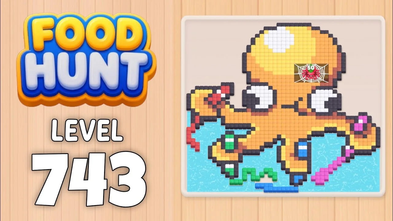Food Hunt Level 743 board layout