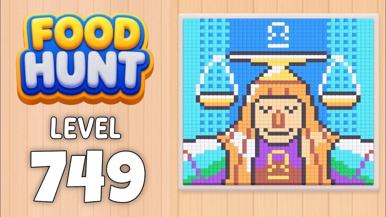 Food Hunt Level 749 board layout