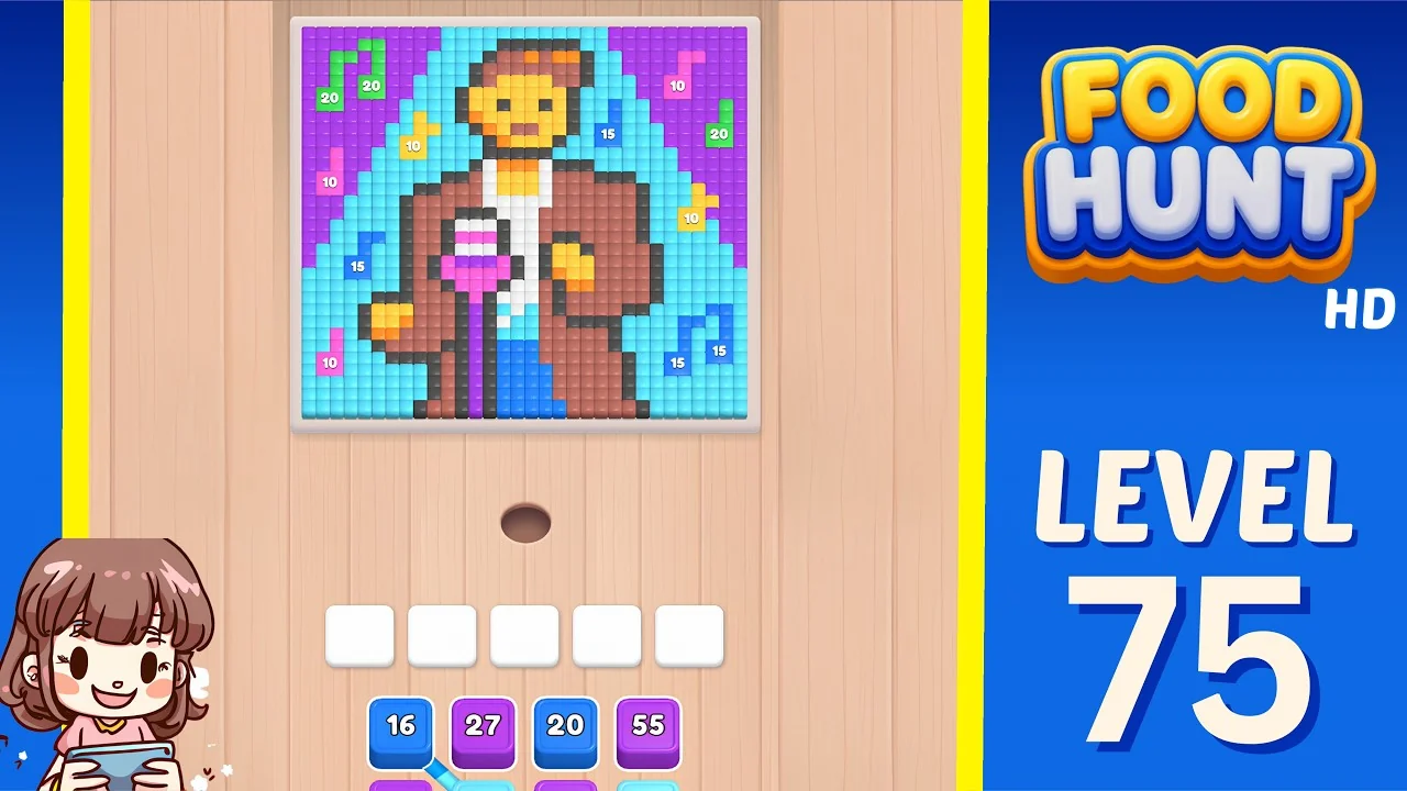 Food Hunt Level 75 board layout