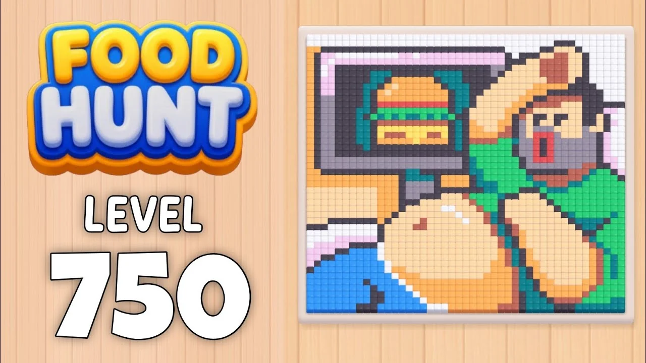 Food Hunt Level 750 board layout