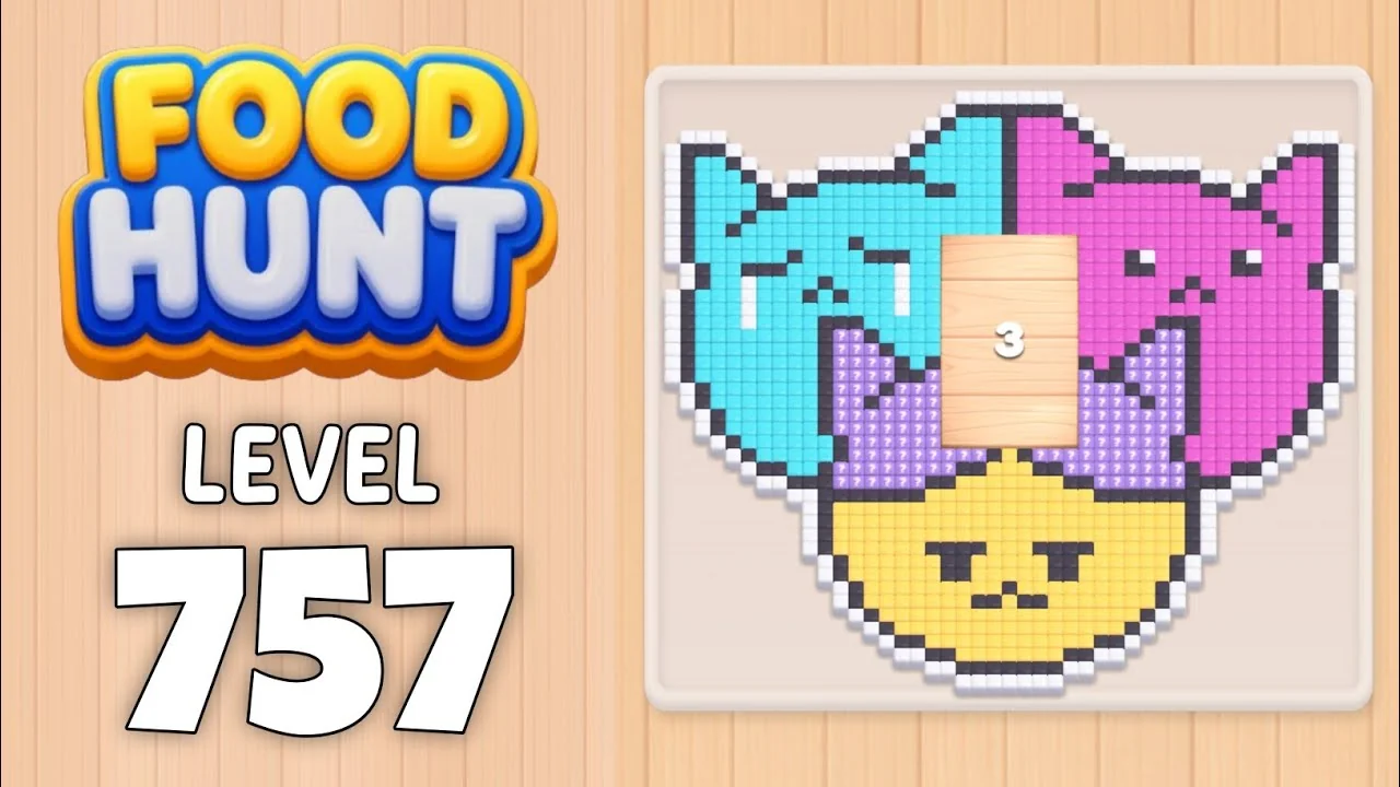 Food Hunt Level 757 board layout