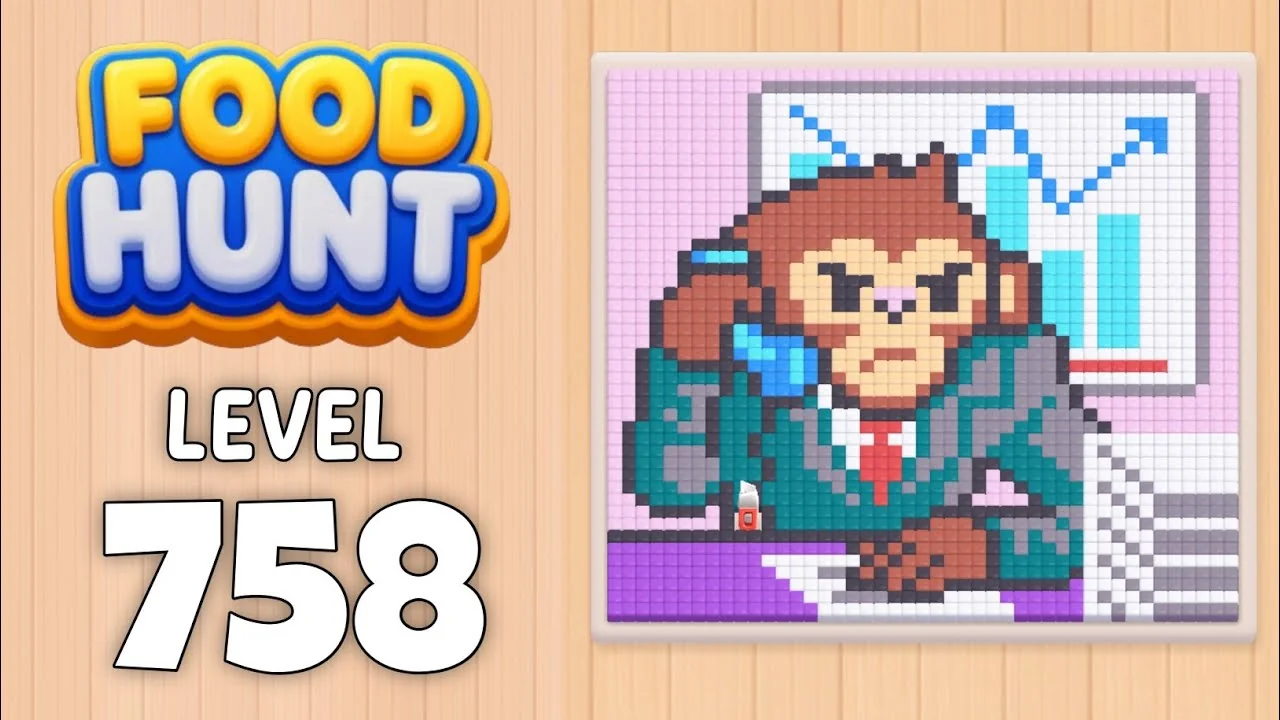 Food Hunt Level 758 board layout