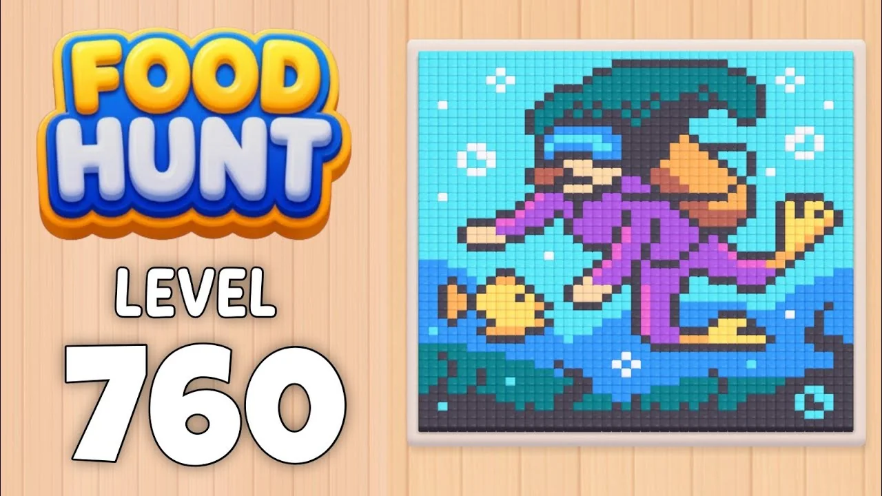Food Hunt Level 760 board layout