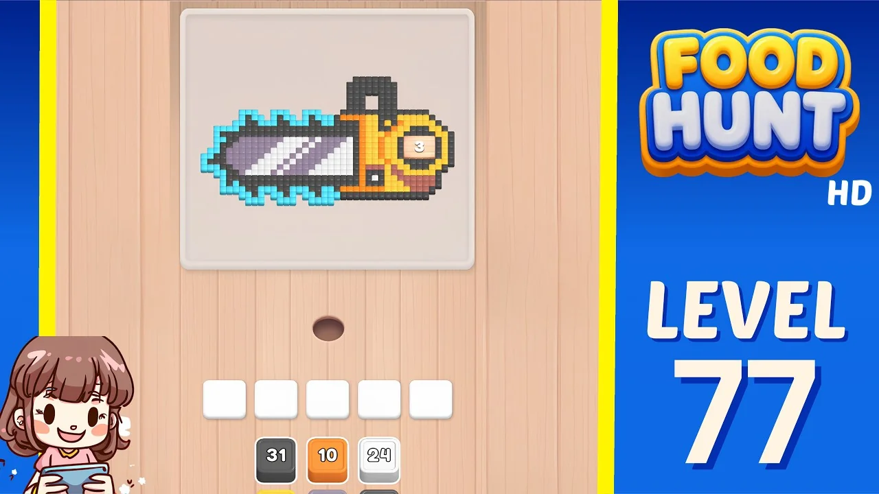 Food Hunt Level 77 board layout