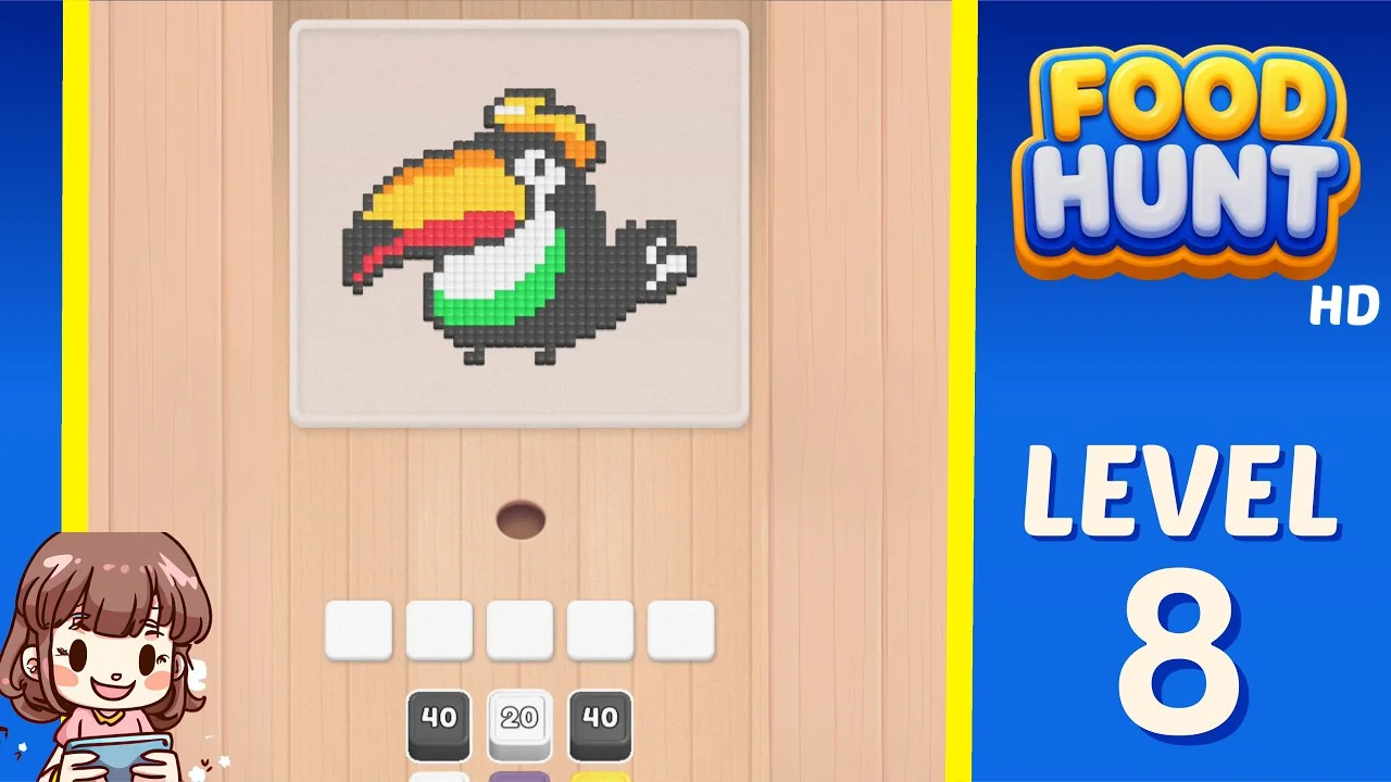 Food Hunt Level 8 board layout