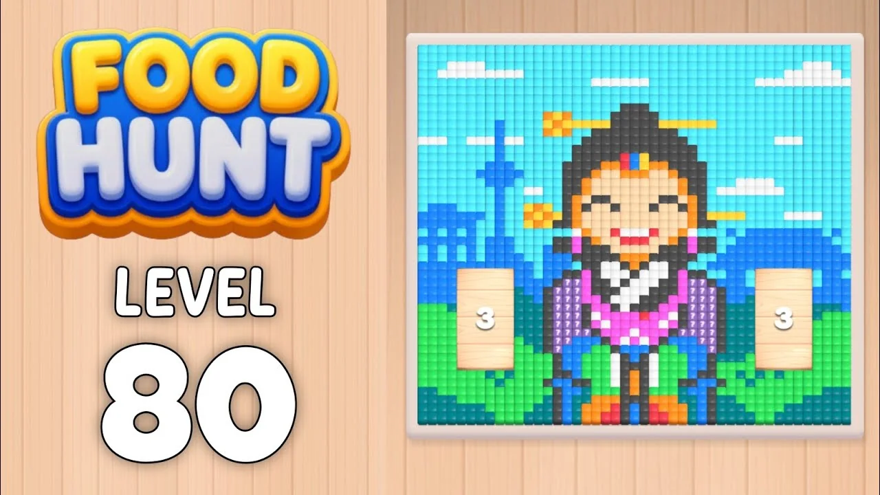 Food Hunt Level 80 board layout