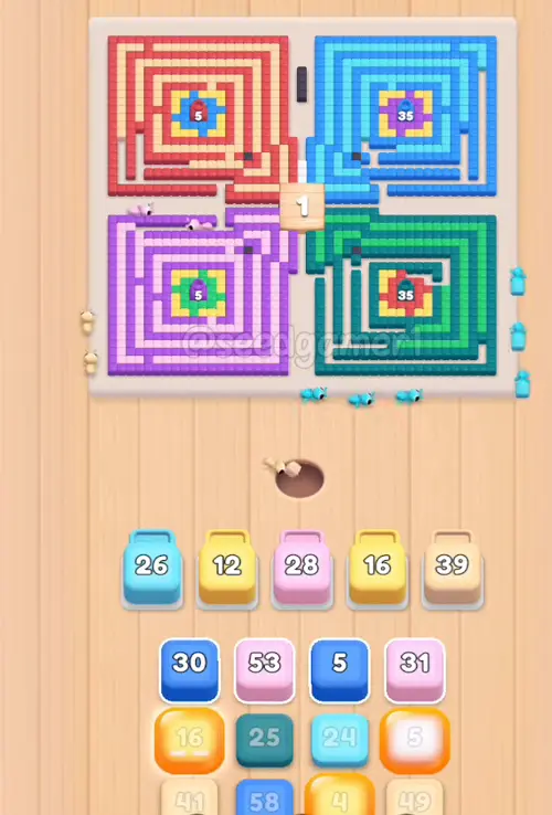 Dark grey 15 lands in slot 2 at 1:42 and the Cyan 47 takes slot 1 four seconds later