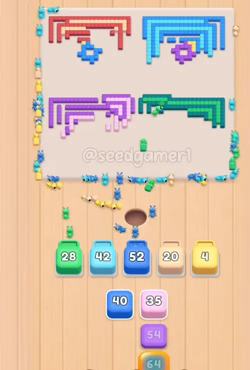 Purple 62 in slot 2 and the Sand 40 refill - two of the five slots are still frozen