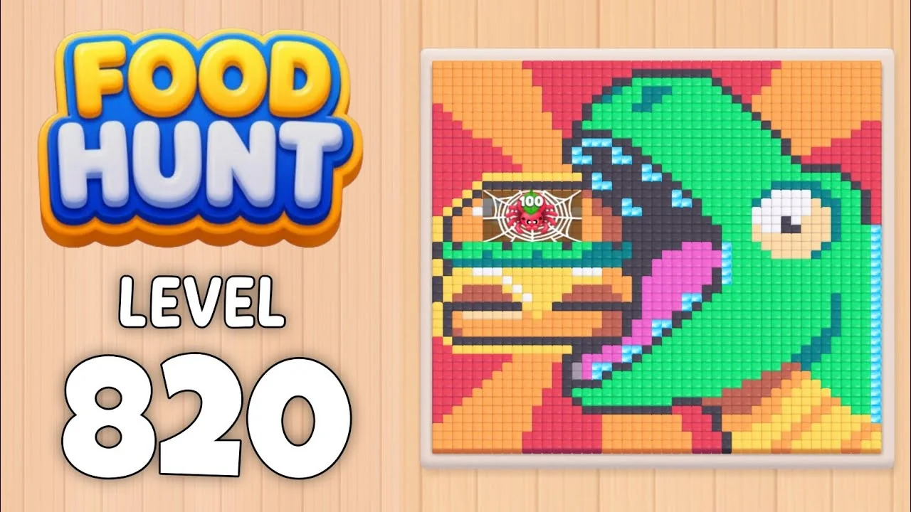 Food Hunt Level 820 board layout