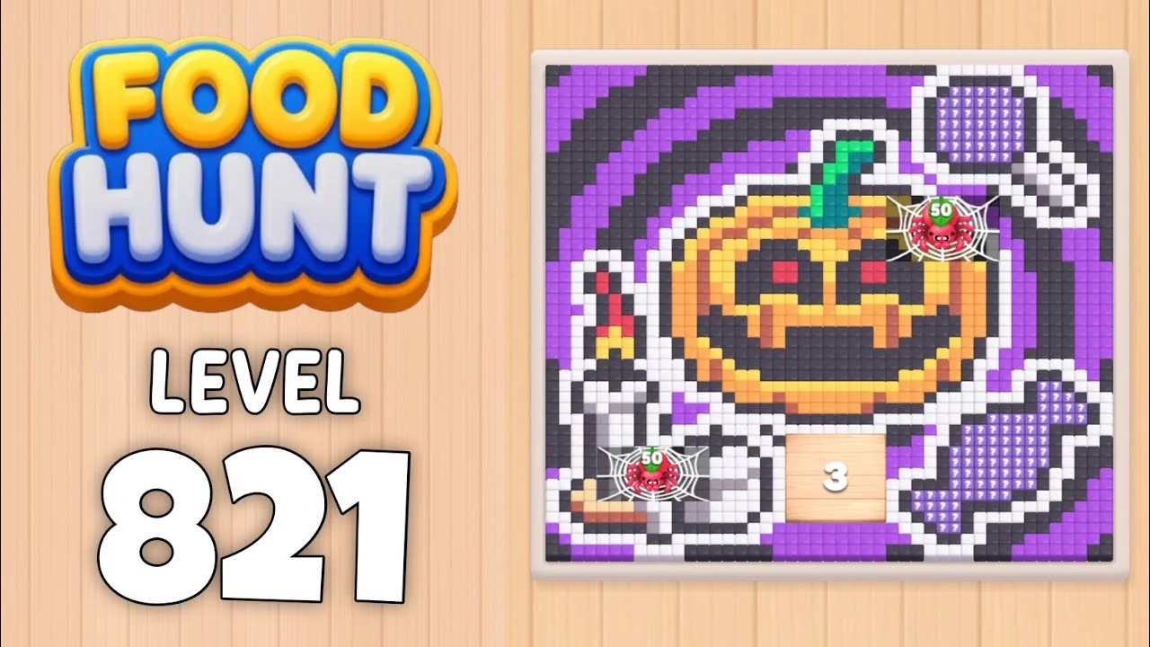 Food Hunt Level 821 board layout