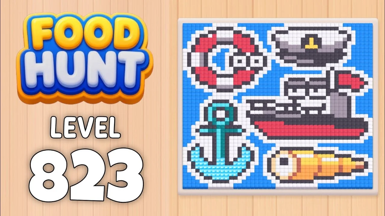 Food Hunt Level 823 board layout