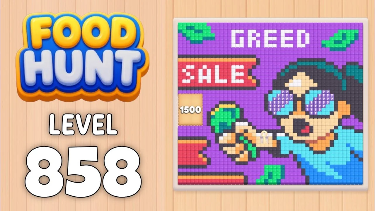 Food Hunt Level 858 board layout