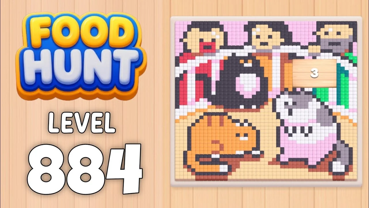 Food Hunt Level 884 board layout