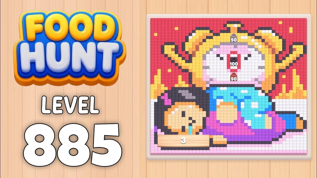 Food Hunt Level 885 board layout