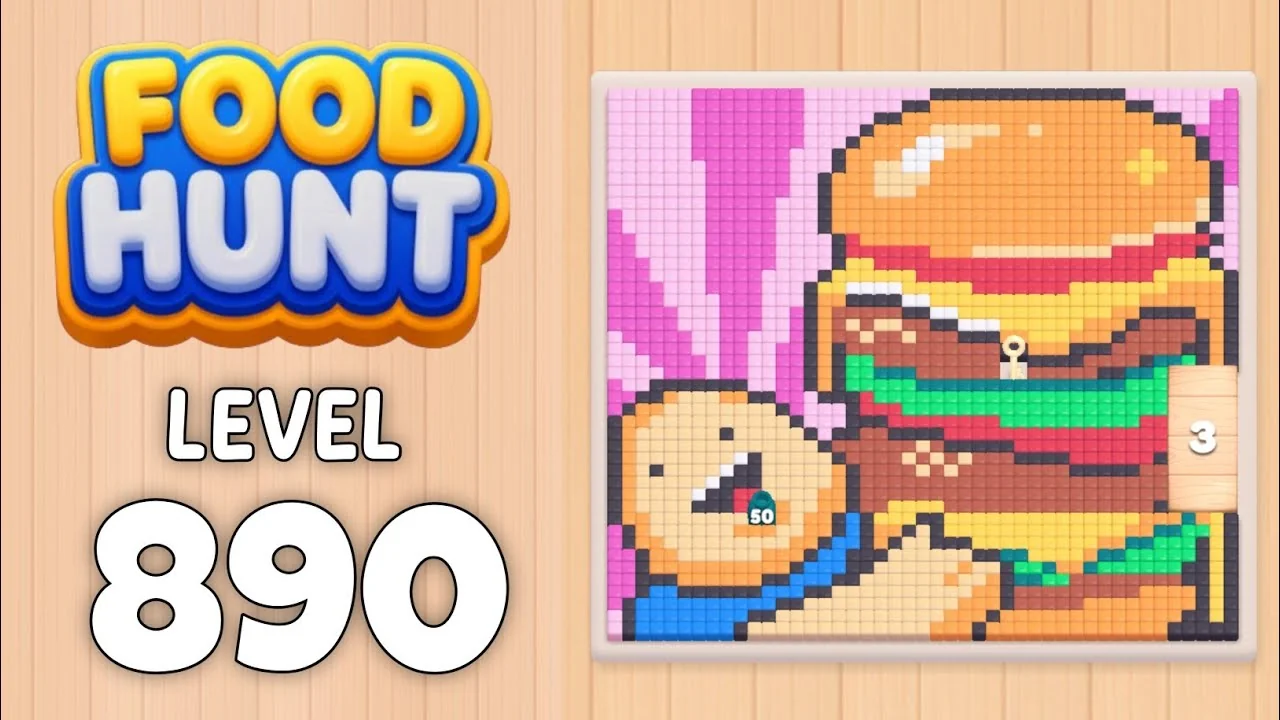 Food Hunt Level 890 board layout