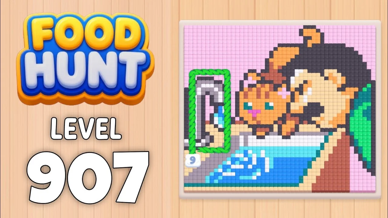 Food Hunt Level 907 board layout