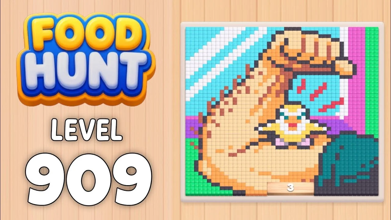Food Hunt Level 909 board layout