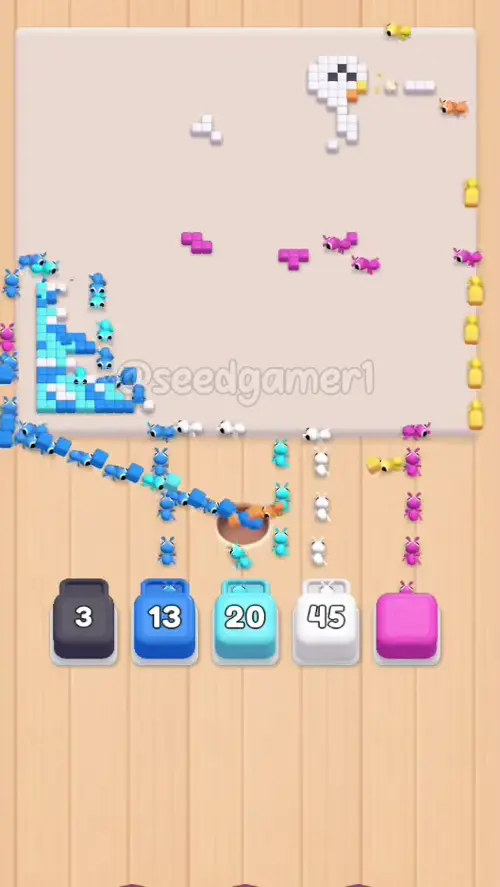 Only scraps of blue, white and magenta are left