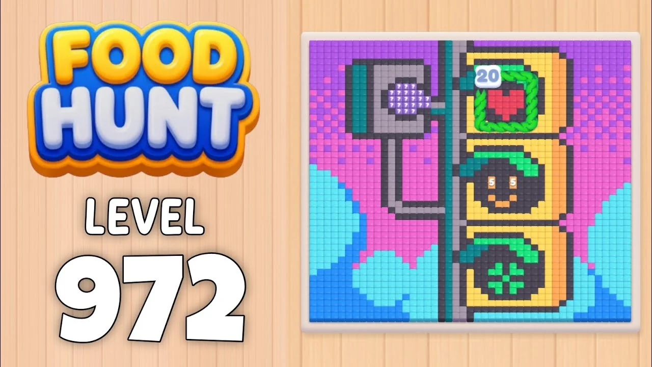 Food Hunt Level 972 board layout