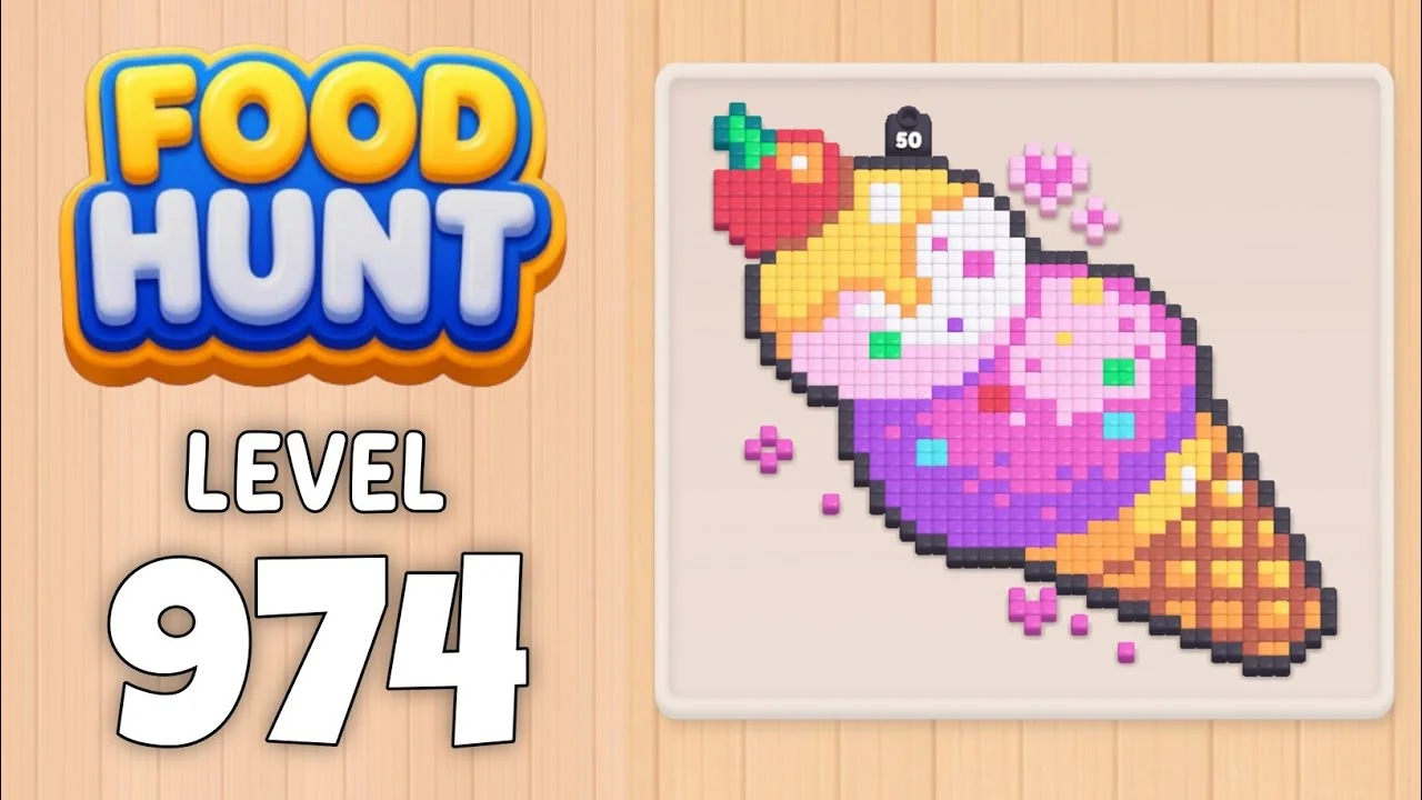 Food Hunt Level 974 board layout