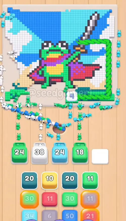 Slots 1 and 2 refill together with Green and White