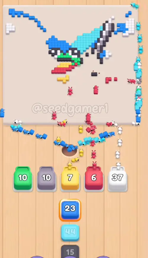 The last six blocks are tapped back to back with nothing left in reserve