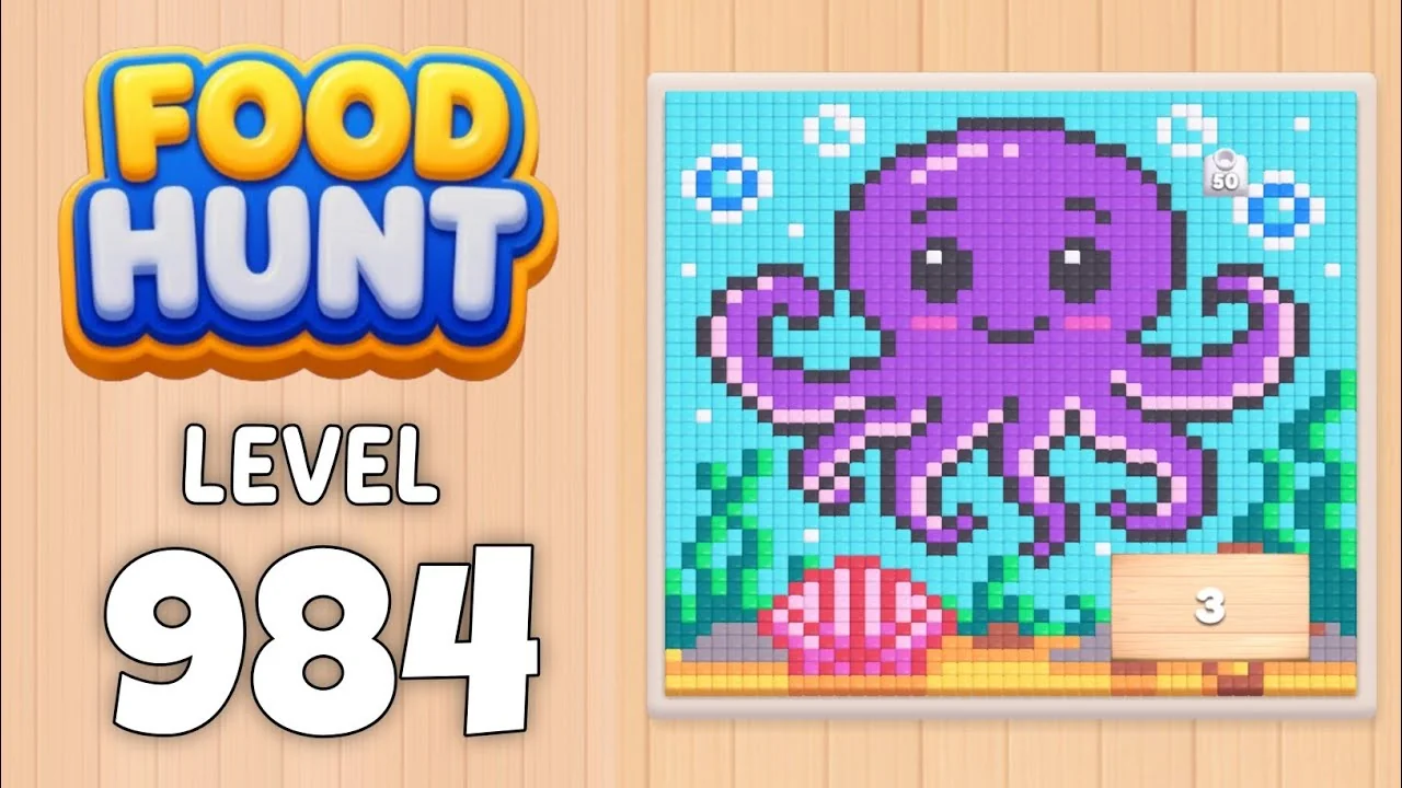 Food Hunt Level 984 board layout