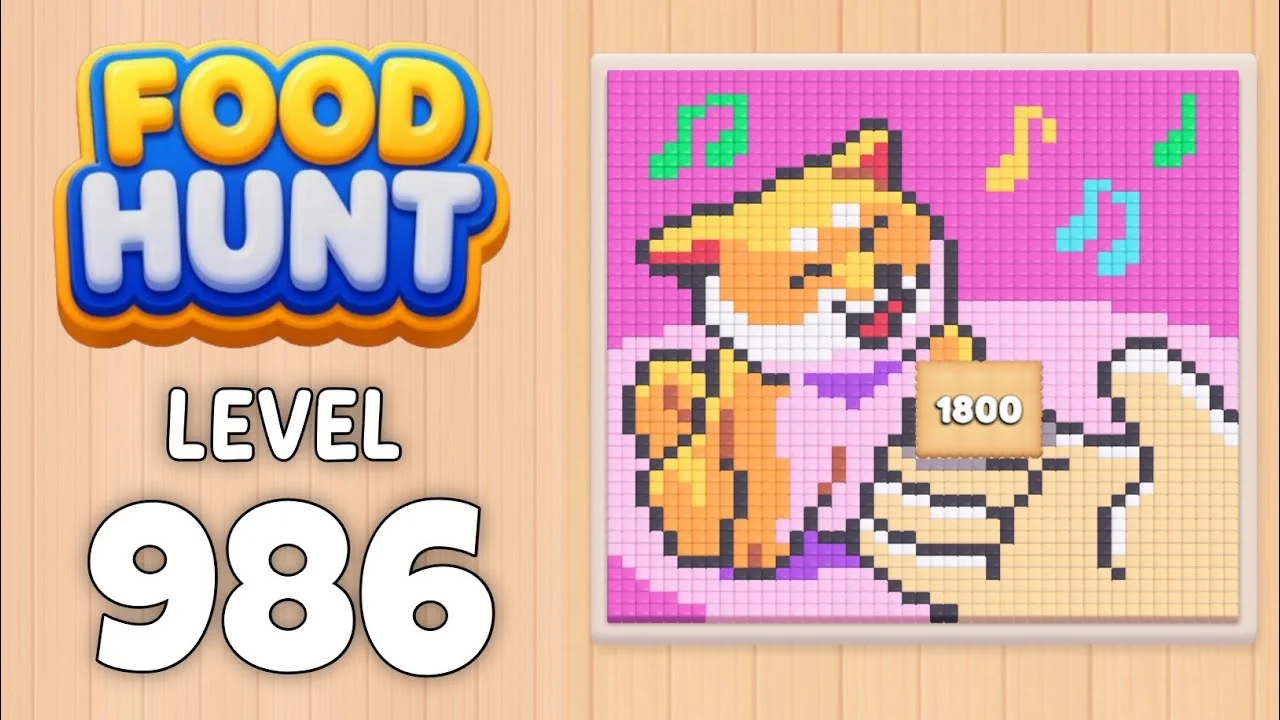 Food Hunt Level 986 board layout