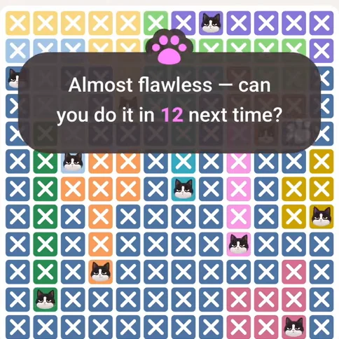 Solved board for the Meowdoku Daily Challenge on August 1, 2026