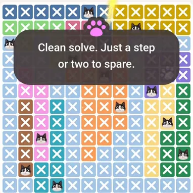 Solved board for the Meowdoku Daily Challenge on August 3, 2026